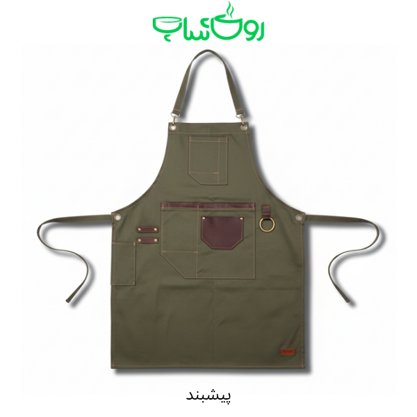 پیش بند کتان سبز