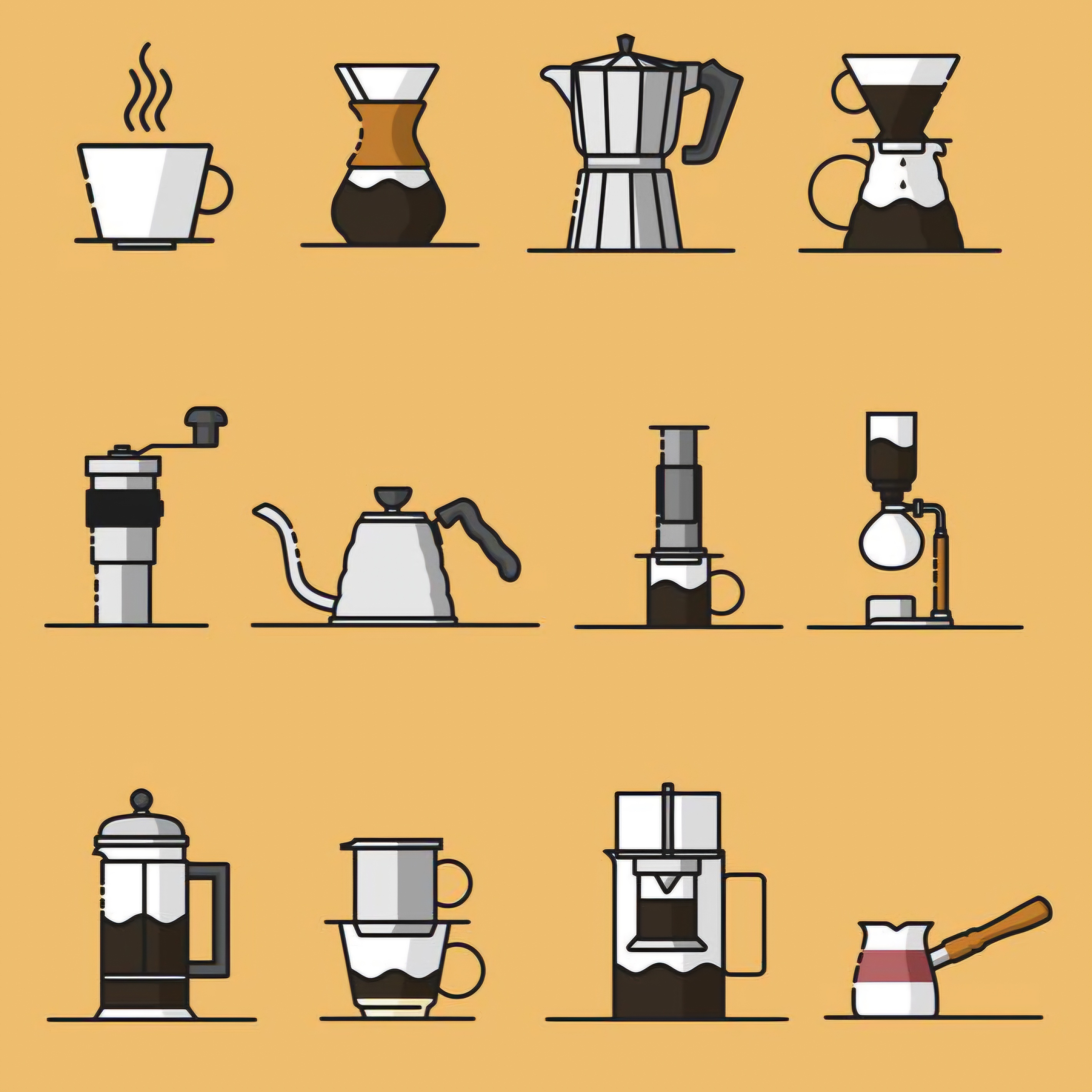 لوازم دم آوری قهوه